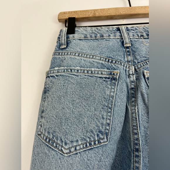 Zara Distressed High Rise Mom Jeans - Picture 8 of 13